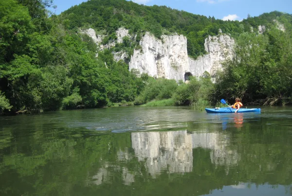 Kanufahren im Donautal.