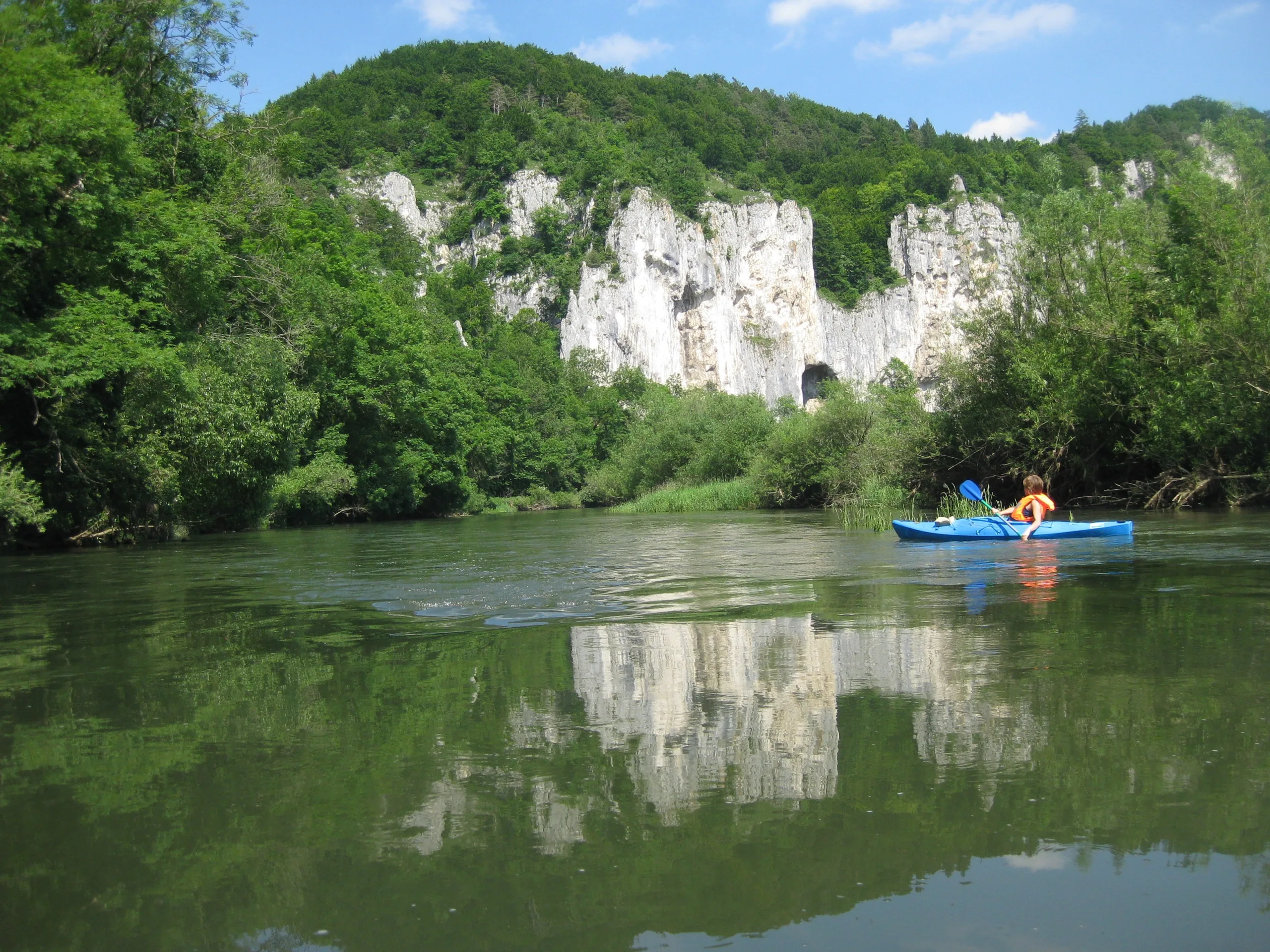 Canoeing in the Danube valley.