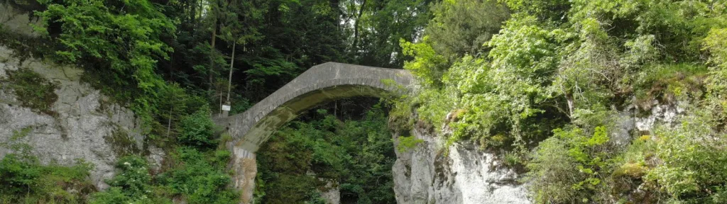 Picture of the Devil's Bridge taken from below