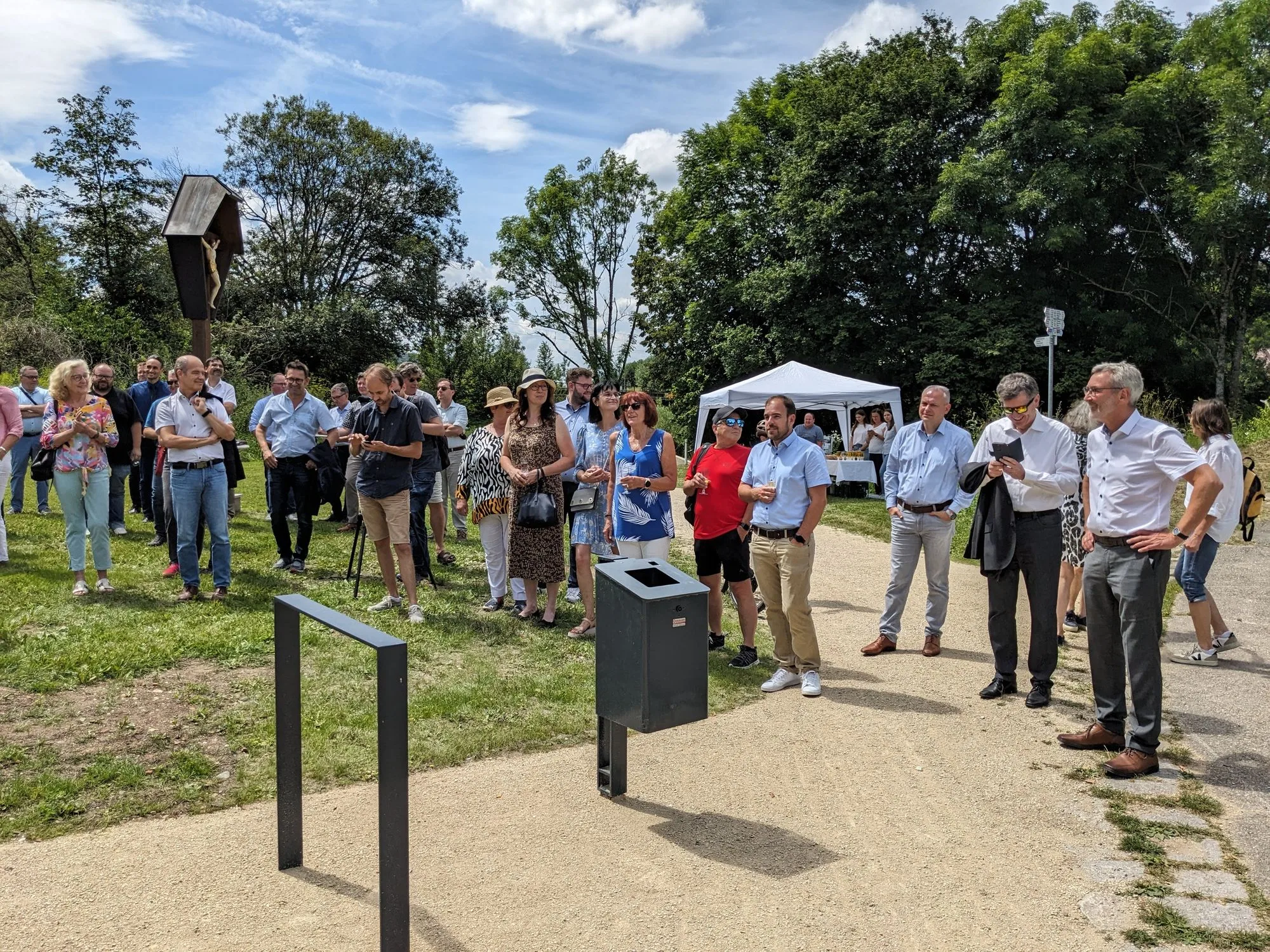 Eröffnung Info-Point Donauversickerung in Immendingen im Donaubergland