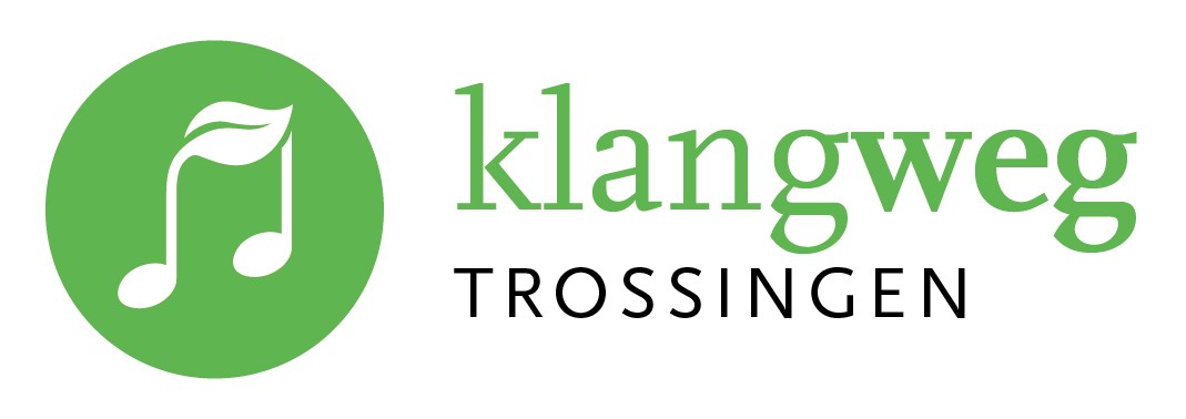 Grafische Darstellung und Text in grün zum Projekt Klangweg Trossingen